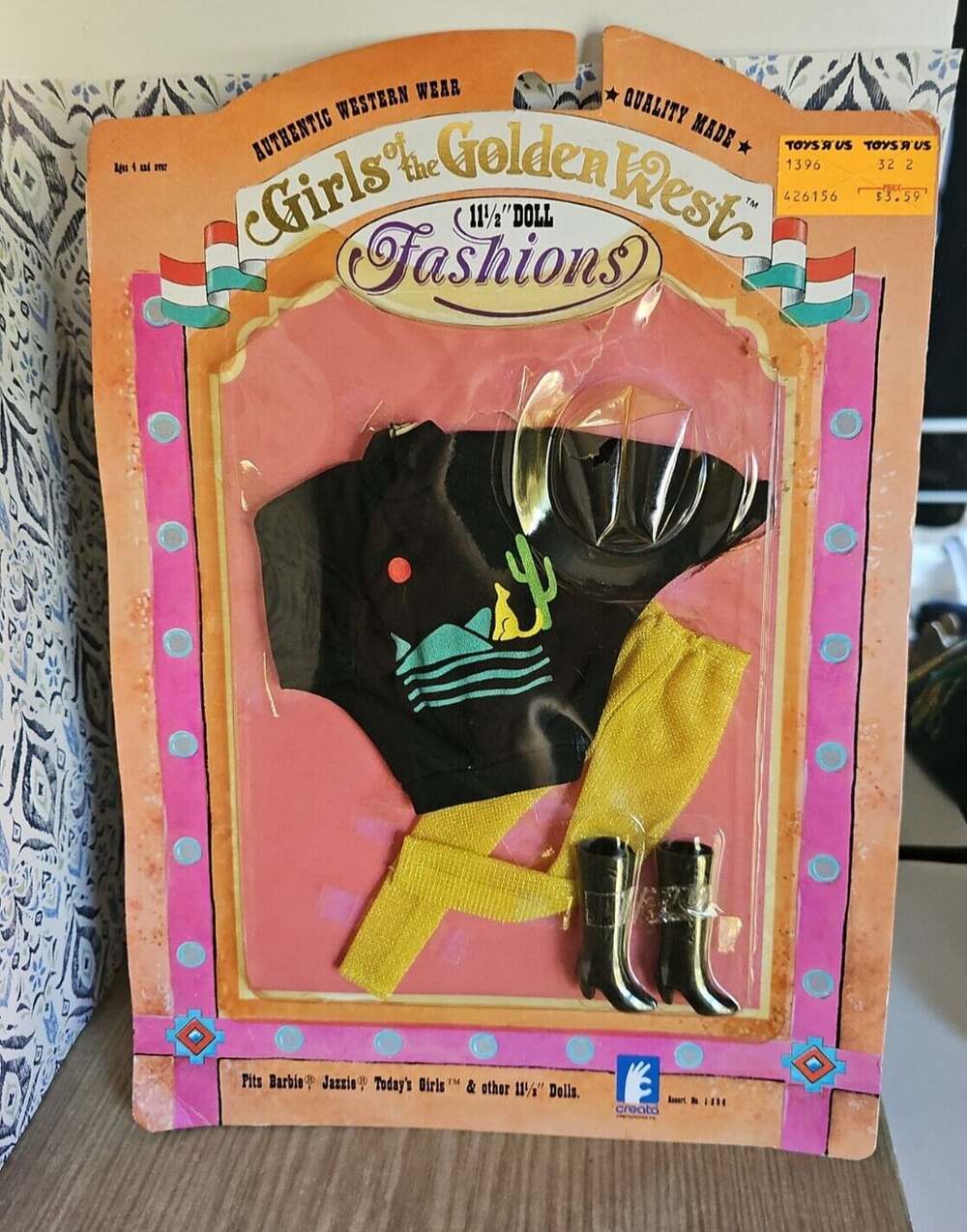 1980s Creata Girls of the Golden West Barbie Doll Clothes Western Outfit HTF - Picture 2 of 3